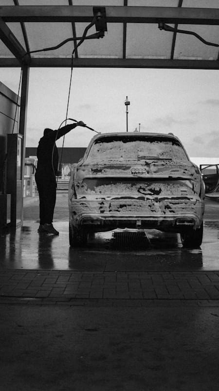 洗車フォームが付いた車体